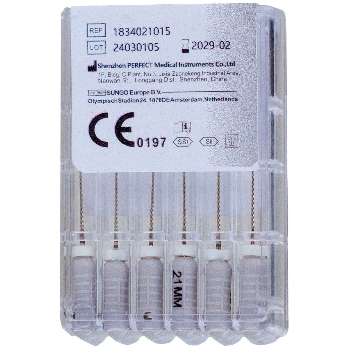 Ace endodontice C-Pilot 06-15, lungime 21mm, otel inoxidabil, set 6 bucati — imaginea 3