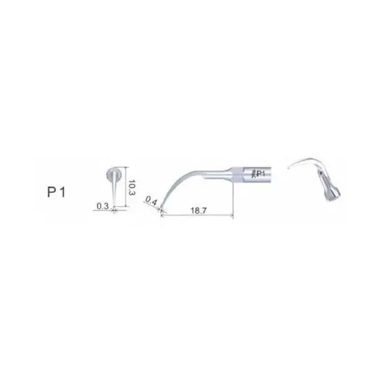 Ansă Periodontală Subgingivală Woodpecker P1 pentru Detartraj Ultrasonic — imaginea 2