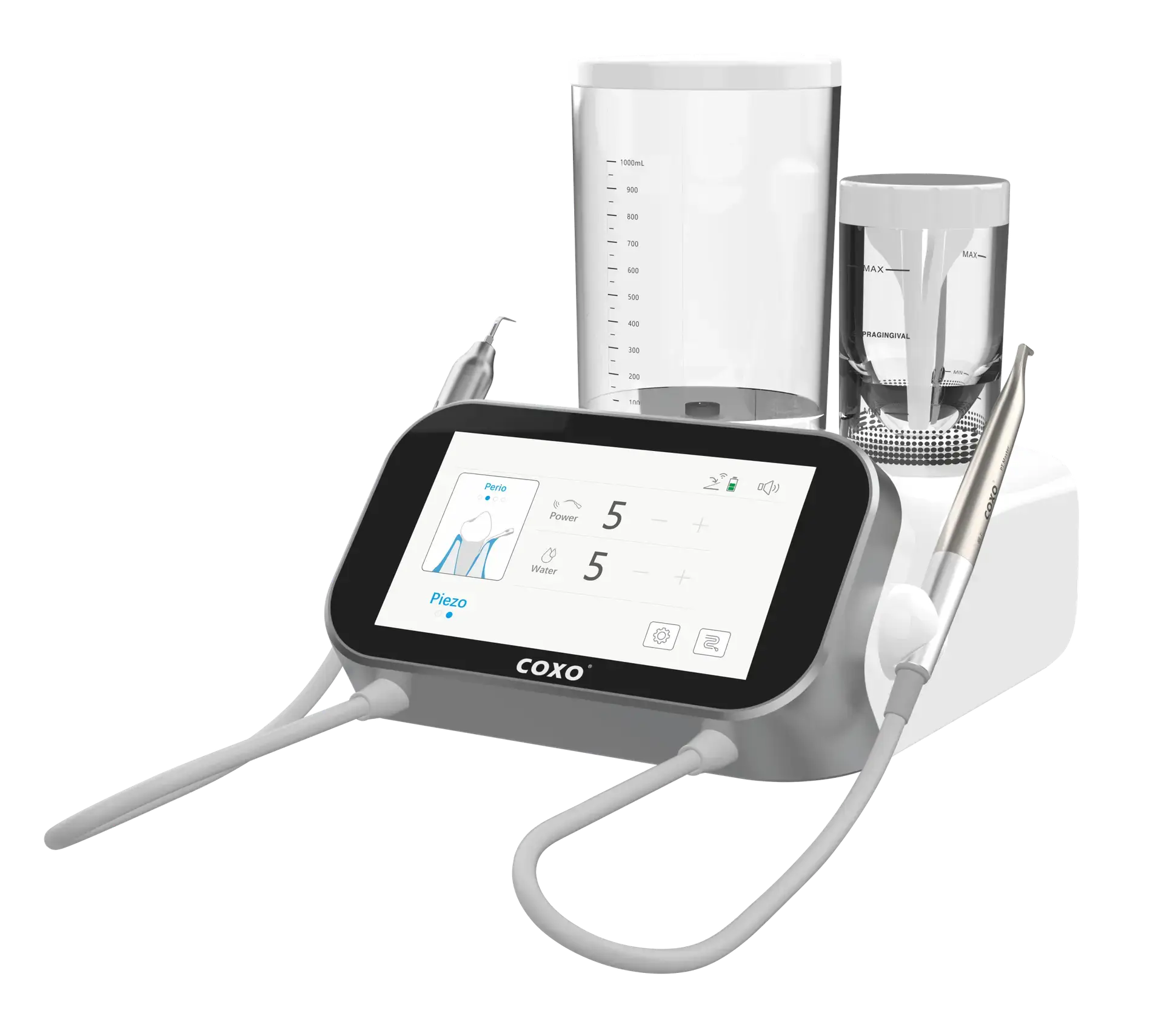 Aparat Profilaxie COXO PT-Master 2-în-1: Detartraj, Airflow & Microsablare, 17 Anse — imaginea 2