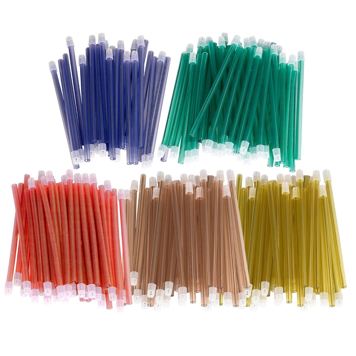 Aspiratoare saliva, cu cap detasabil, din PVC, colorate, 15 cm, 100 bucati