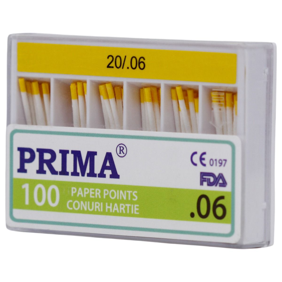 Conuri de hârtie PRIMA .06, asortate, pentru endodonție — imaginea 2