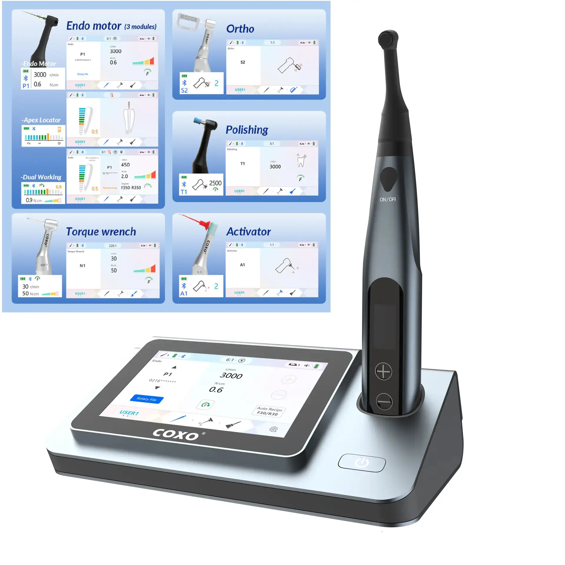 Endomotor COXO C-Smart Pilot Advanced, Brushless, Apex Locator Integrat