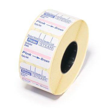 Etichete dublu adezive cu indicator pentru sterilizarea cu abur Printex