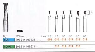 Freze turbină diamantate clepsidră 806 016 Meisinger