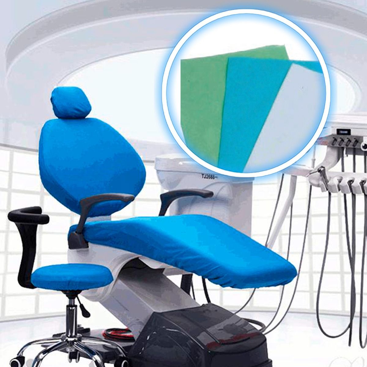 Husa protectie scaun / unit stomatologic, PRIMA, din polipropilena, 3 piese, de unica folosinta, diverse culori