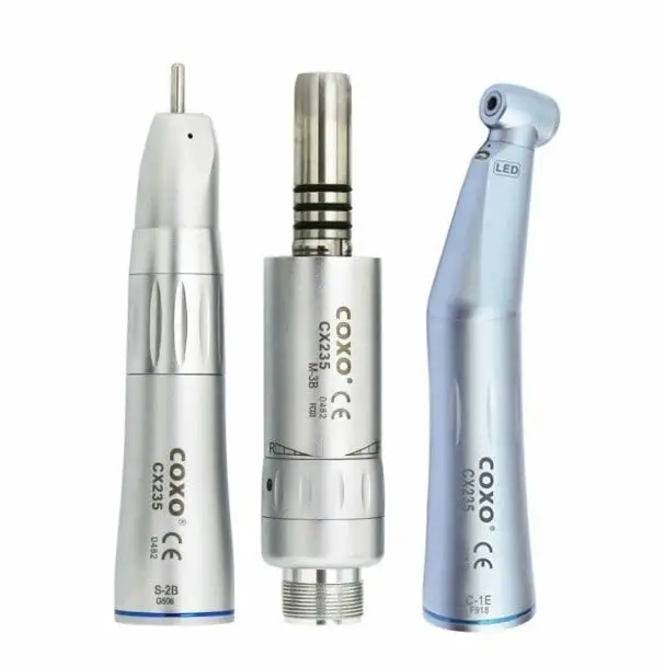 Kit complet piese dentare COXO 235-E cu contraunghi LED și micromotor