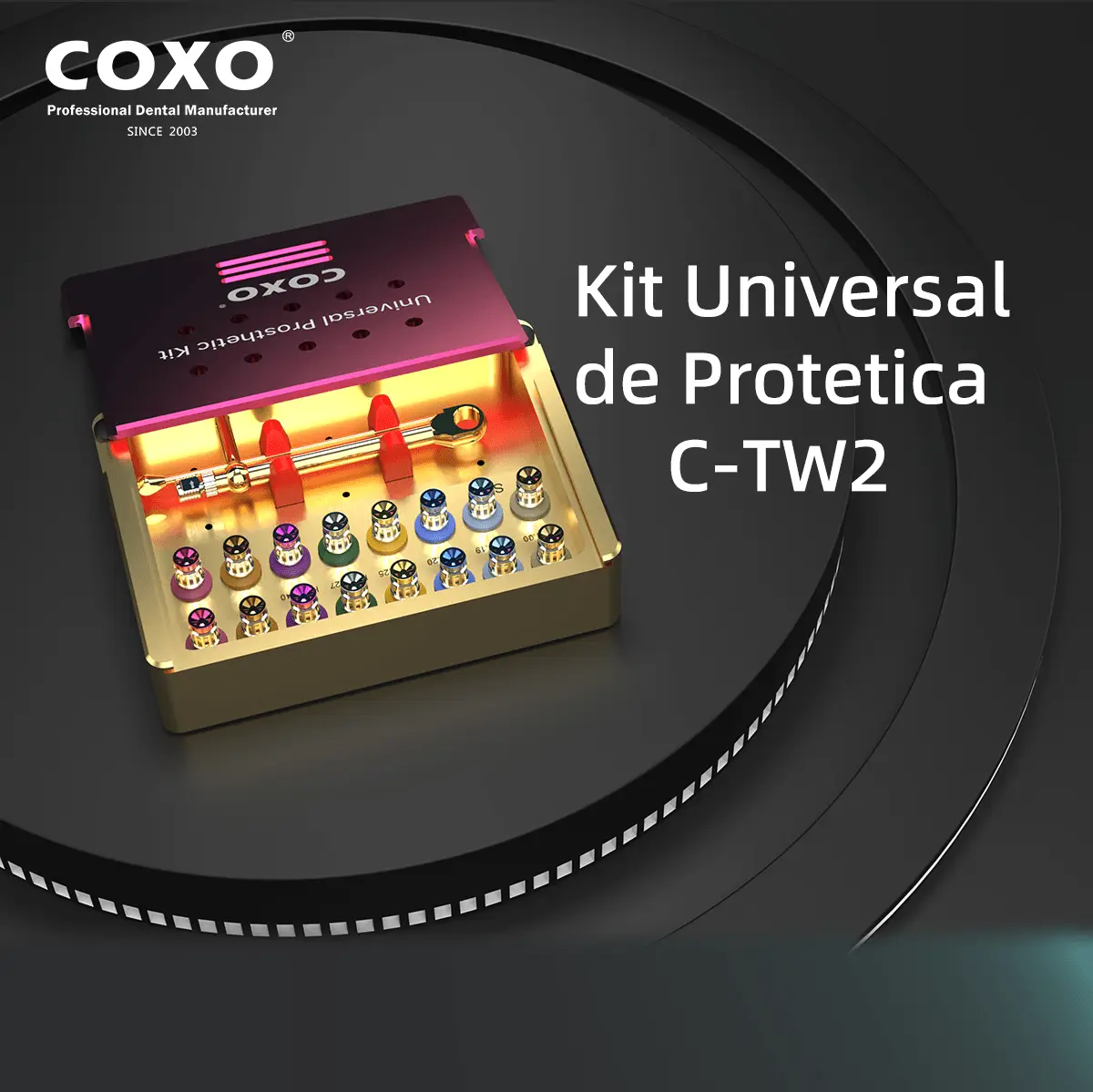 Cheie Dinamometrică de Implantologie COXO C-TW1 cu Set de Adaptoare — imaginea 4
