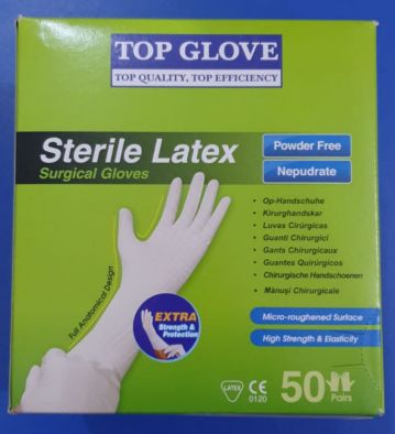 Mănuși Chirurgicale Nepudrate, Latex, Sterile