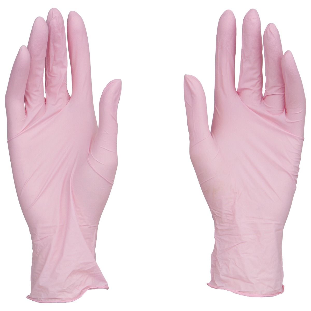 Manusi examinare roz din nitril, nepudrate, PRIMA, marimi S-XL, 100 bucati — imaginea 2