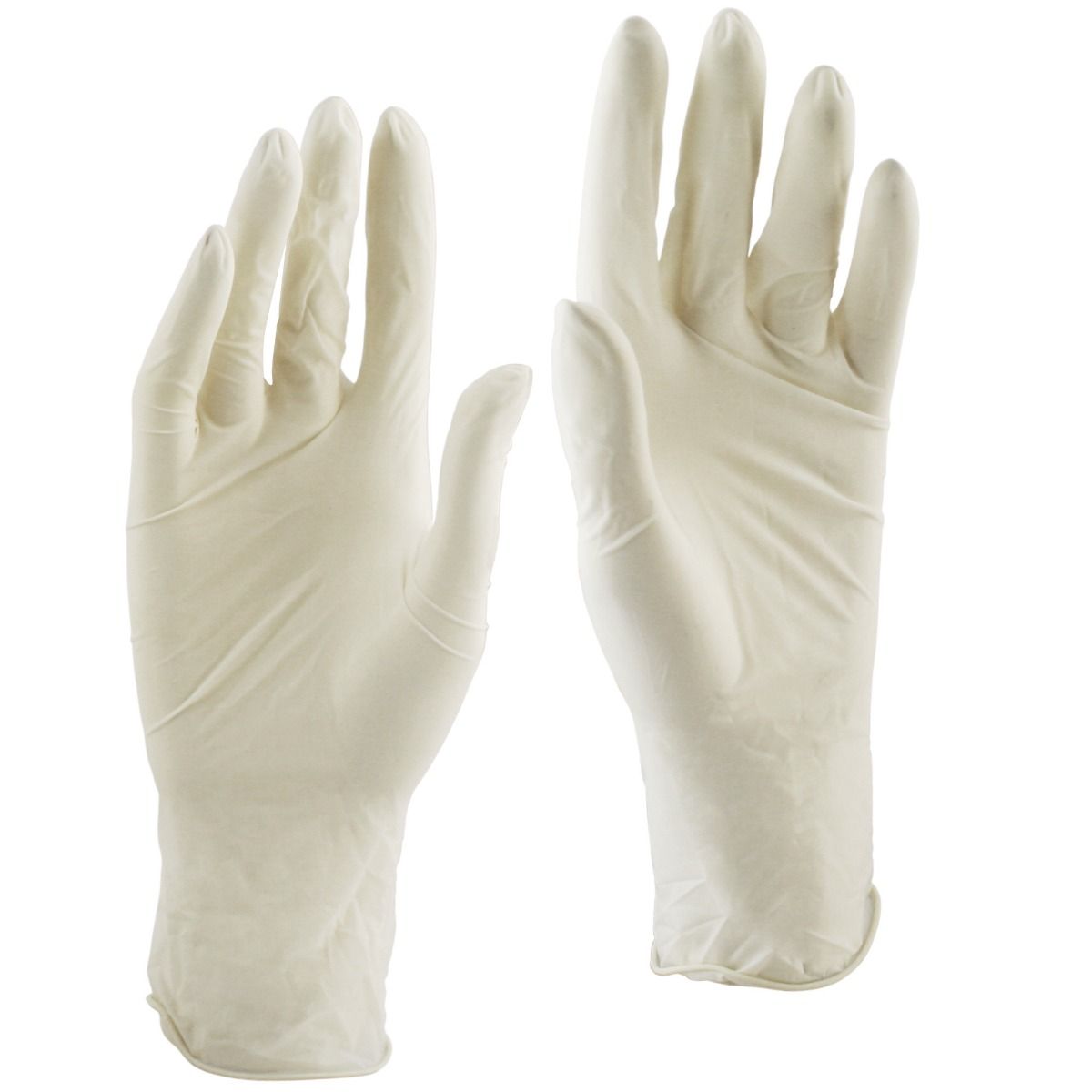 Mănuși latex pudrate albe, examinare, PRIMA, S-XL, 100 buc. — imaginea 2