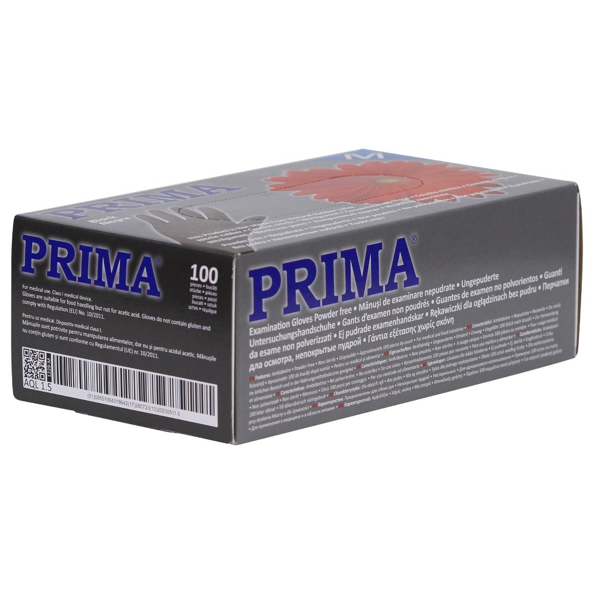 Mănuși Nitril Negre PRIMA: Protecție Superioară, Nepudrate — imaginea 2
