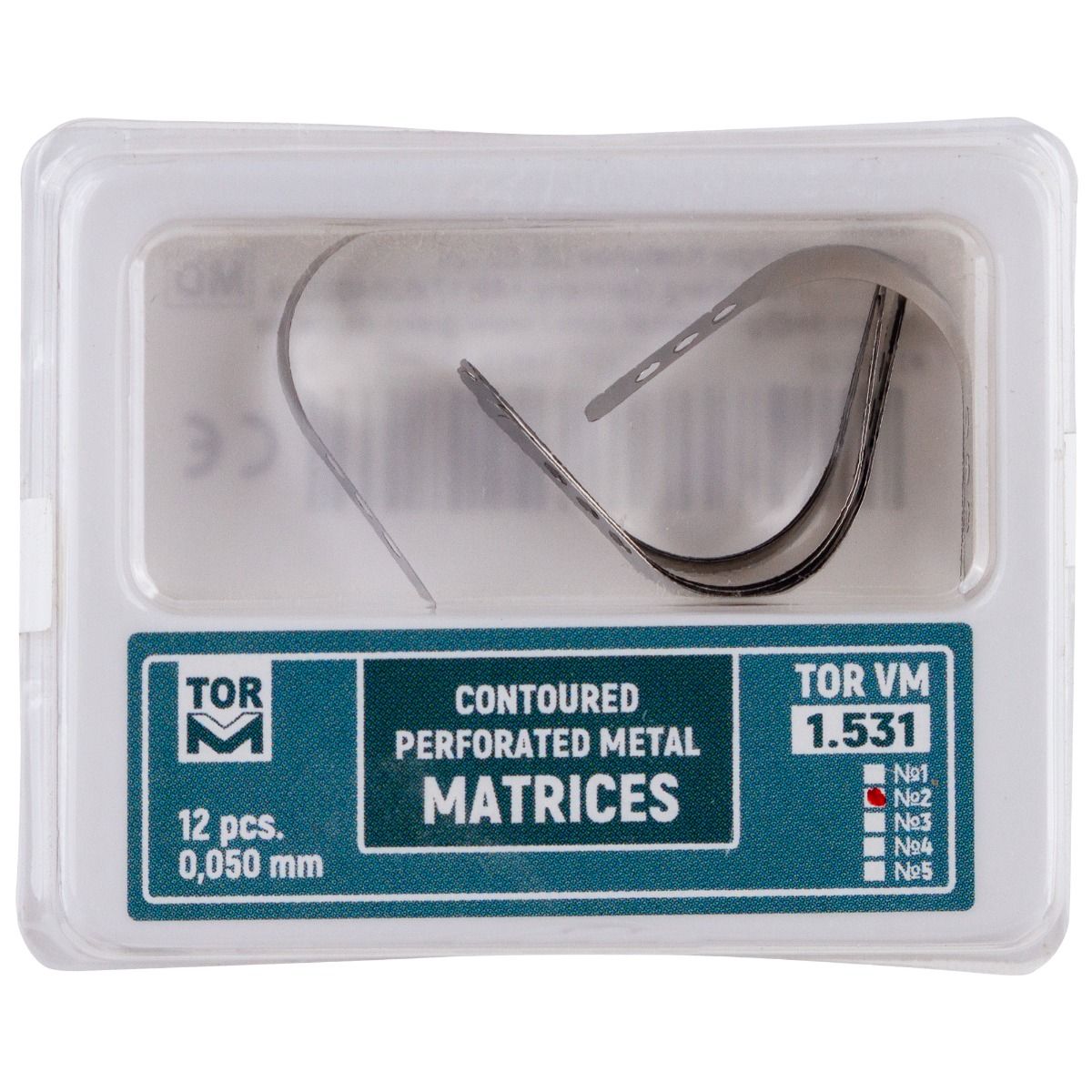 Matrici dentare metalice perforate conturate, diverse marimi Nr. 1-4, grosime 0.050 mm, set 12 bucati — imaginea 2