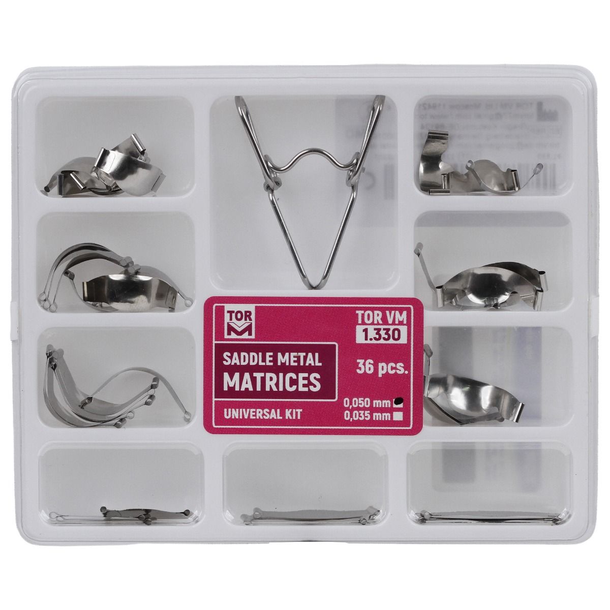Matrici Metalice Tip Șa 1.330 cu Arc – Set 36 bucăți, Oțel Inox