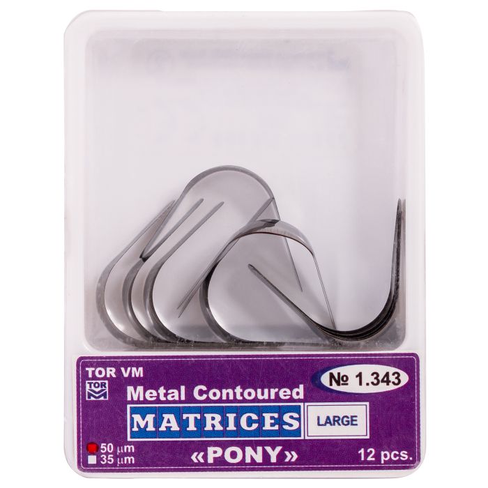 Matrici stomatologice Pony din inox, L/S, pentru obturații precise