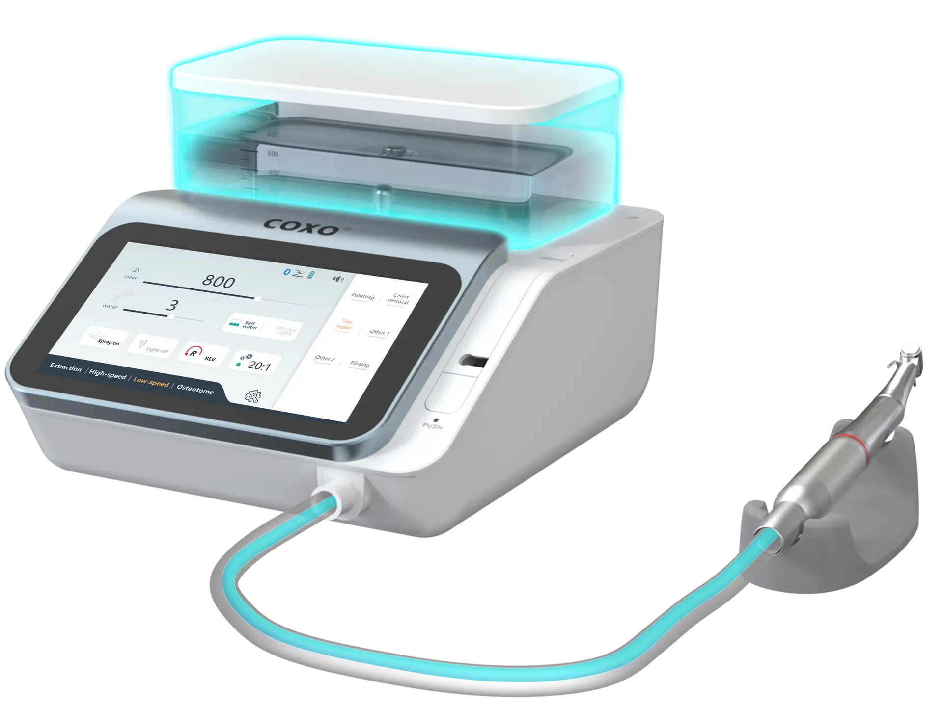 Micromotor electric COXO C-Puma Pro LED cu contraunghiuri 1:5 & 1:4.2 — imaginea 3