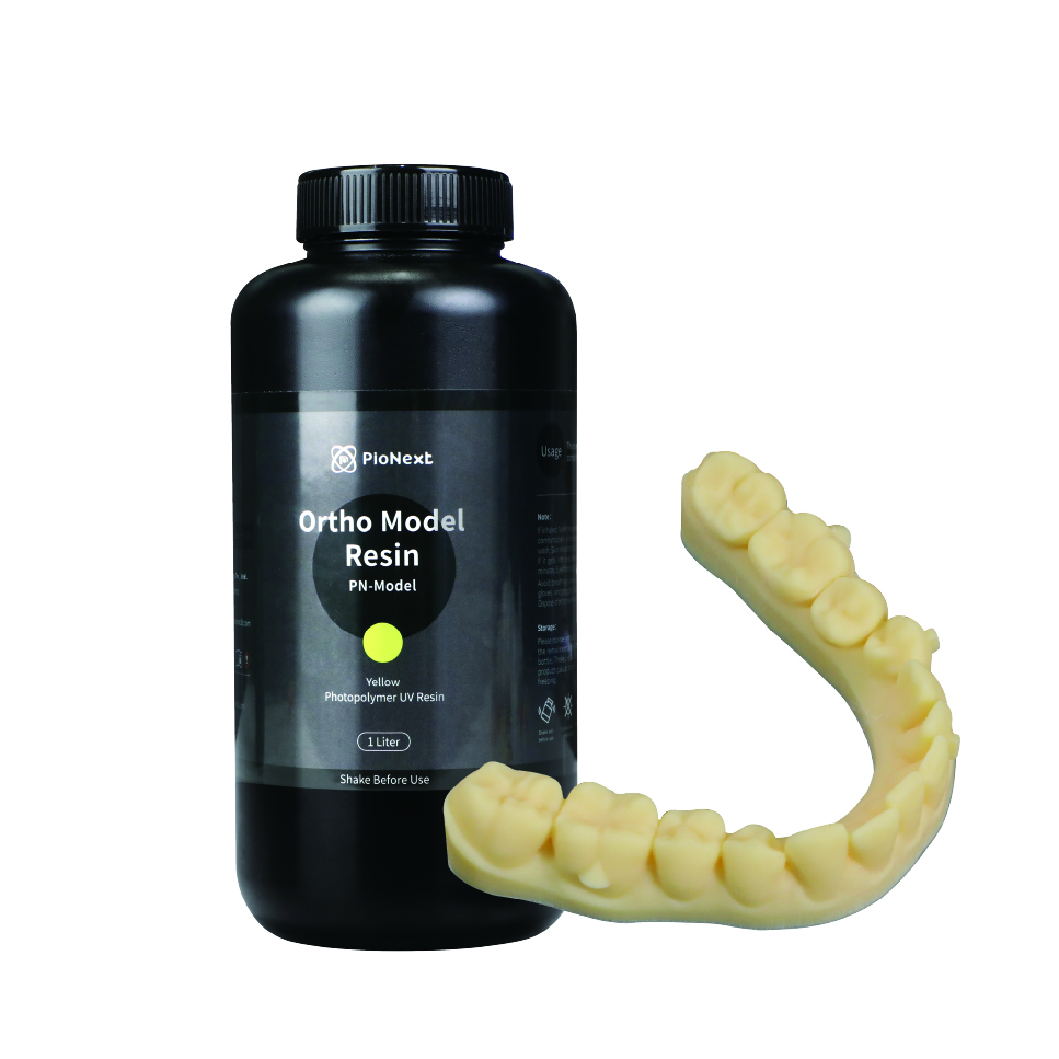 Rășină 3D Piocreat Ortho Model 1Kg - Galben, pentru Modele Ortodontice