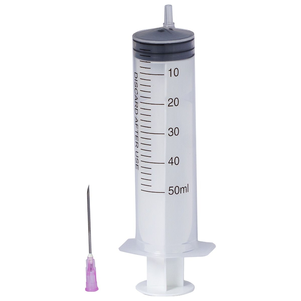 Seringi Luer Slip PRIMA 50/60ml cu ac roz, 25 bucăți — imaginea 2