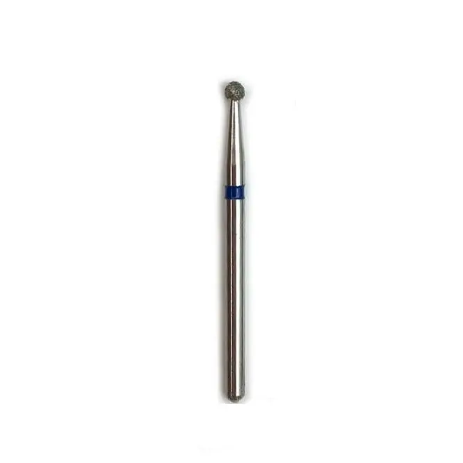 Set 10 freze diamantate dentare BR-X40, cap rotund, granulație medie