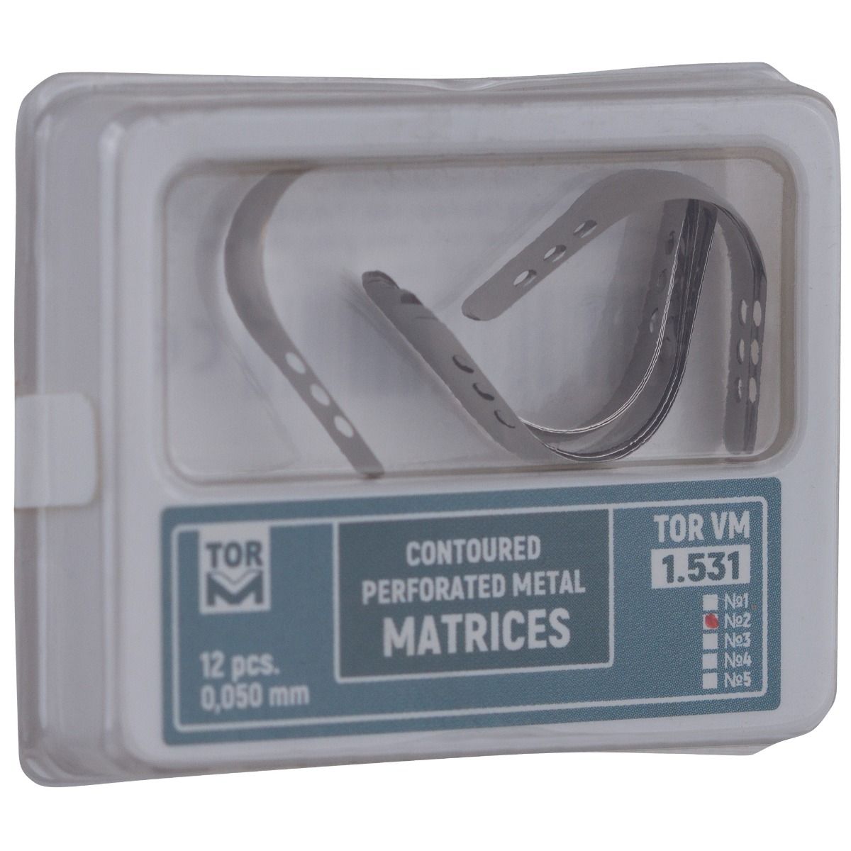 Set matrice dentare metalice conturate, perforate, Tor VM, 0.050 mm — imaginea 3