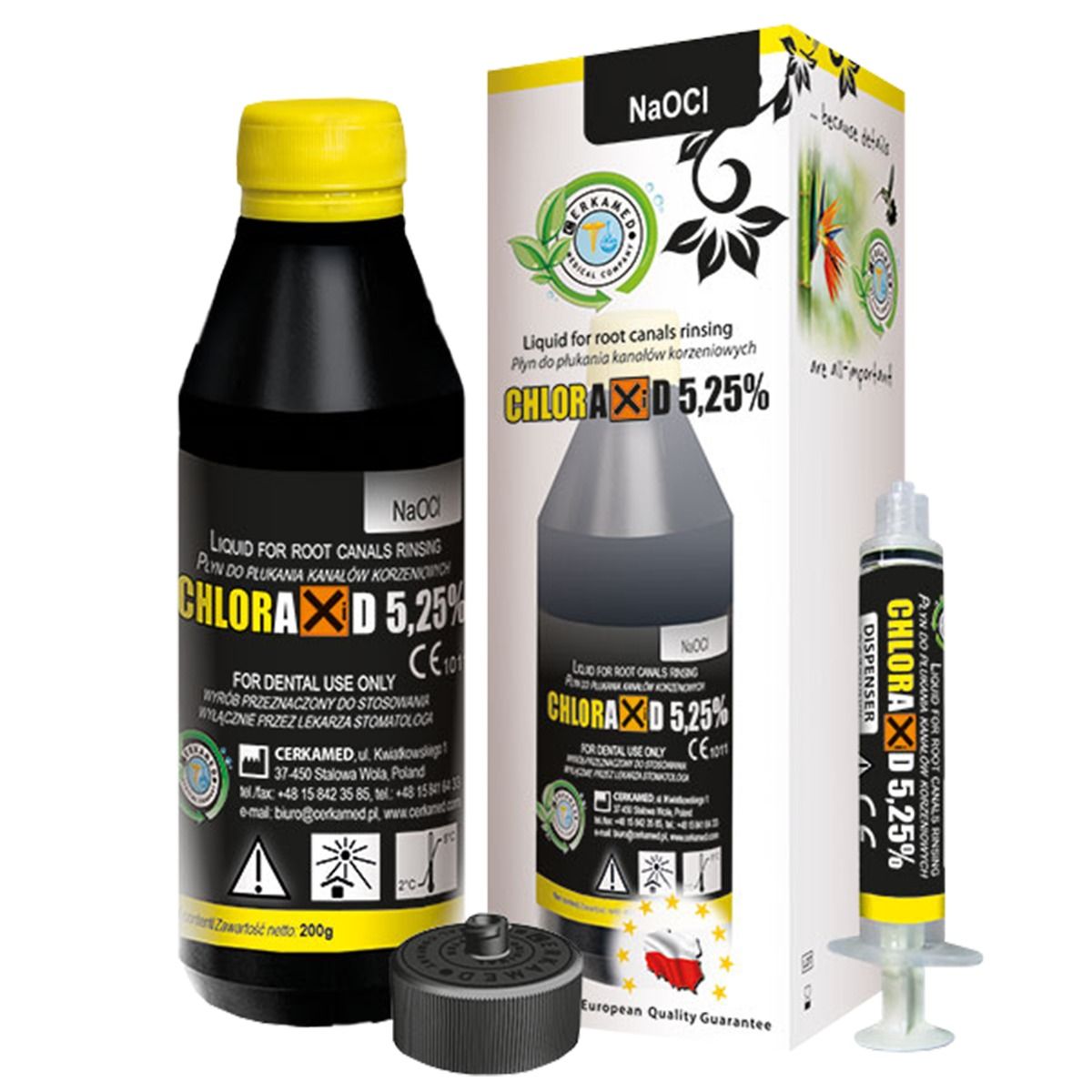 Soluție irigare canale CHLORAXID 5,25% - Dezinfectare eficientă, 200ml