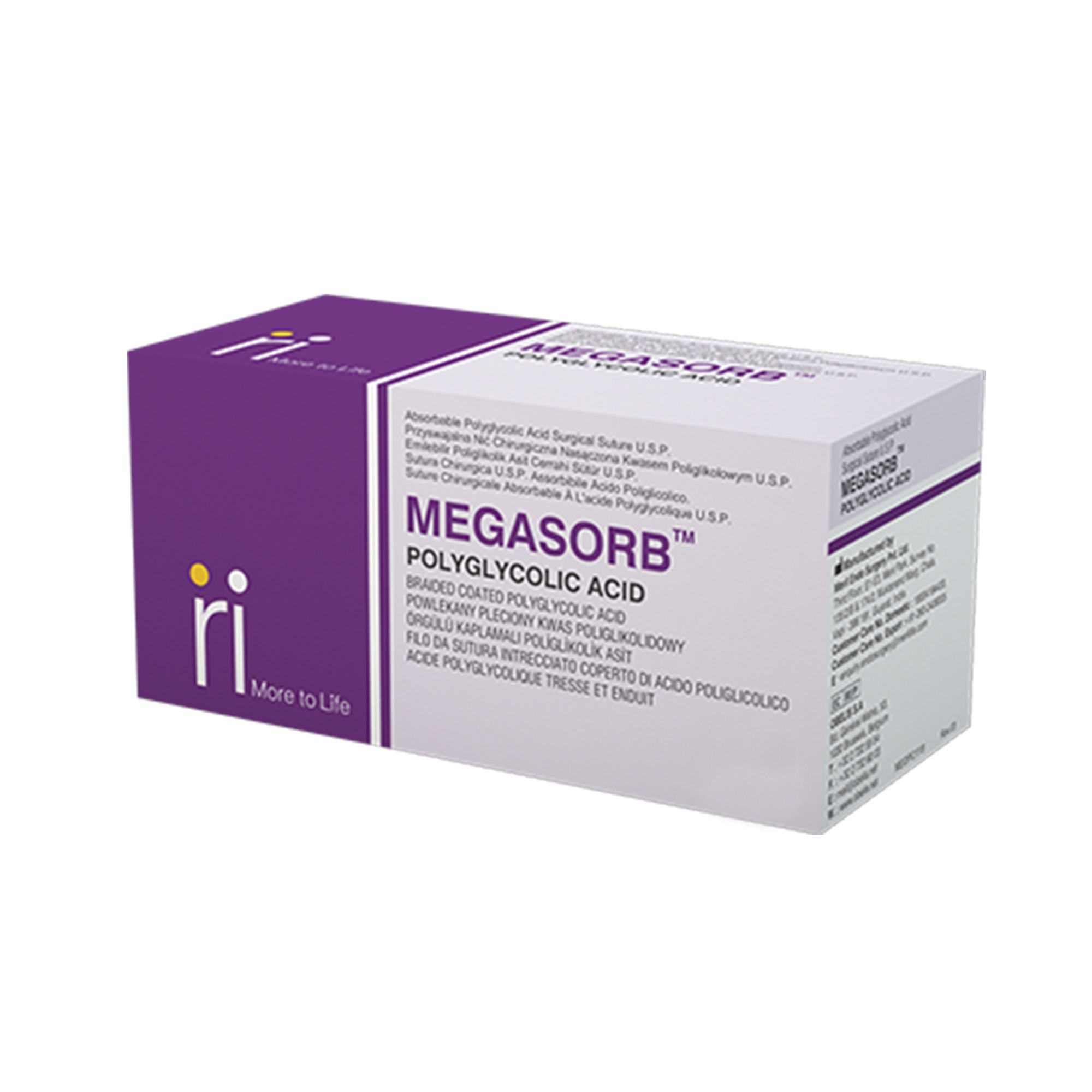 Sutură Resorbabilă MEGASORB PGA 3/0, Ac Rotund 1/2, 30mm — imaginea 2