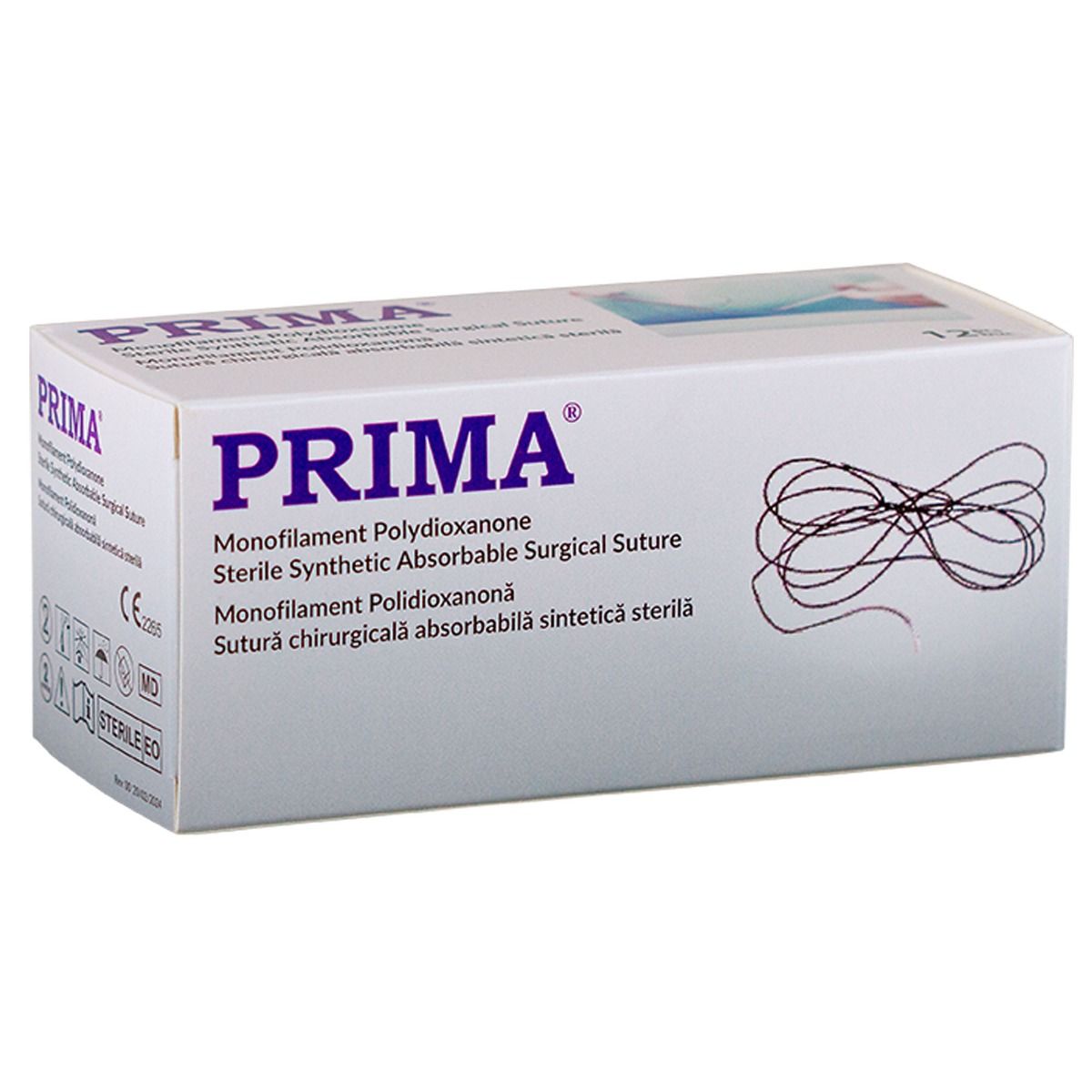 Sutură resorbabilă PDO 2/0, ac tăietor 26mm, 70cm
